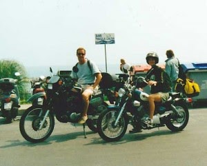 Dad and me our our Mediterranean motorcycle tour